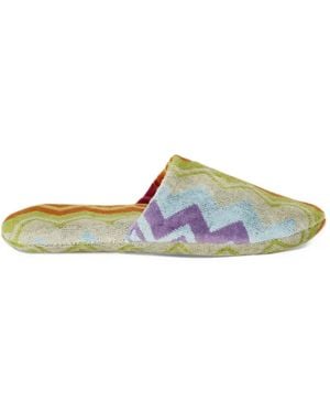 Missoni Zigzag-Print Slippers - Orange