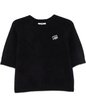 Maje Verzierter Pullover - Schwarz