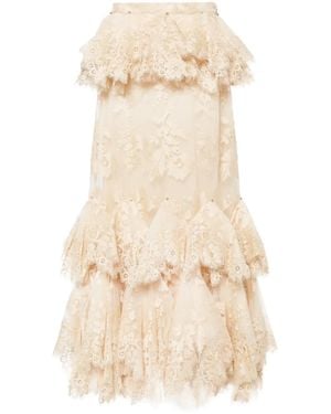 Zimmermann Eden Lace Handkerchief Skirt - Natural