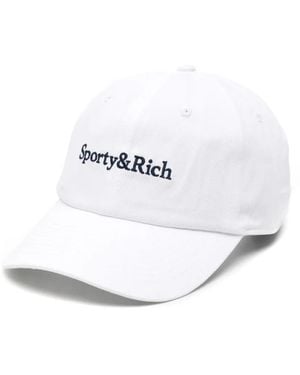Sporty & Rich Cappello Da Baseball Con Logo - Bianco