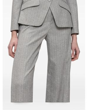 Nissa High-Waisted Trousers - Grey
