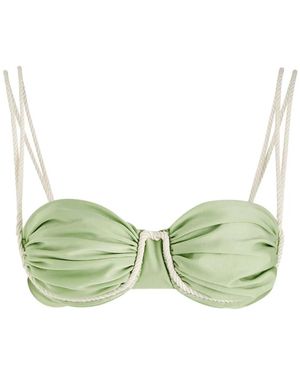 Baobab Lula Ruched Bikini Top - Green