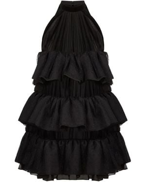 Nina Ricci ホルターネック ティアードミニドレス - ブラック