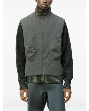 GR10K Zip-Fastening Gilet - Grey