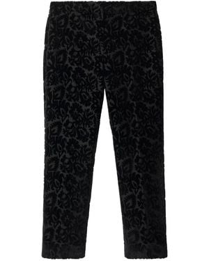 Burberry Jacquard Velvet Trousers - Black