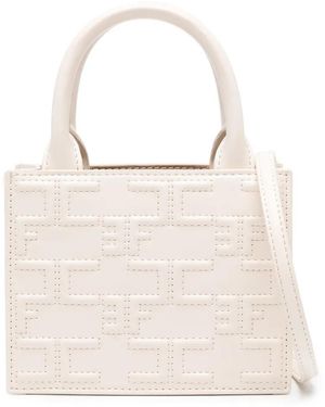 Elisabetta Franchi Tas Met Monogram - Wit