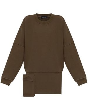 DSquared² Asymmetric-Hem Sweatshirt Dress - Natural