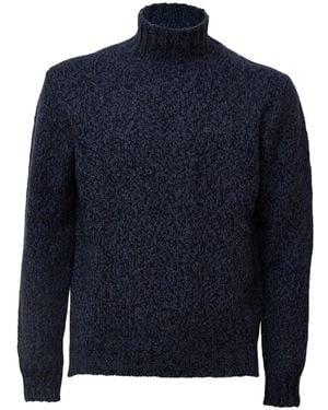 Fedeli Chunky-Knit Alpaca Sweater - Blue
