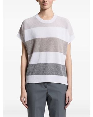 Peserico Striped Knitwear - Grey