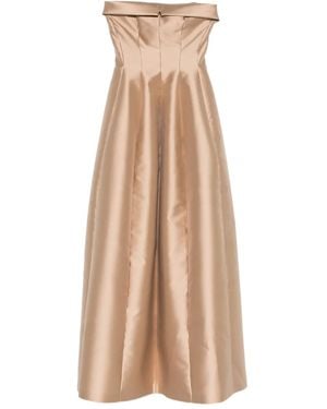 Alberta Ferretti Strapless Gown - Natural