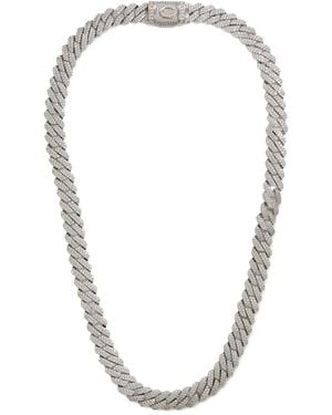 CERNUCCI Iced Prong Cuban Necklace - Metallic