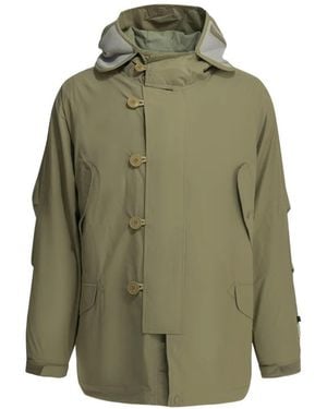 Daiwa Pier39 Hooded Toggle-Fastening Coat - Green