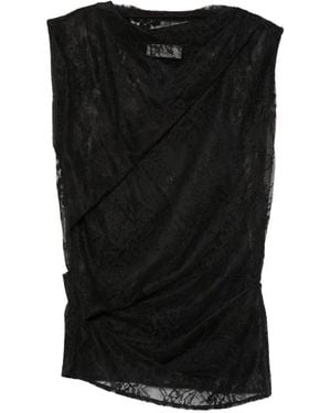 Sportmax Lace Sleeveless Top - Black