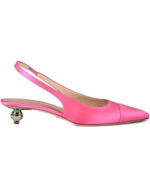 Giambattista Valli 35Mm Satin Slingback Pumps - Pink