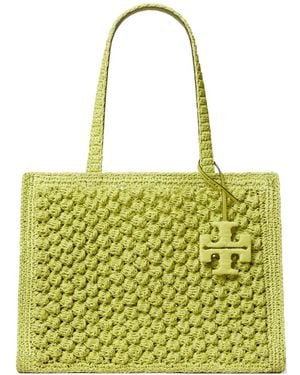 Tory Burch Small Ella Hand-Crocheted Popcorn Tote - Yellow