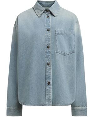 12 STOREEZ Denim Shirt - Blue