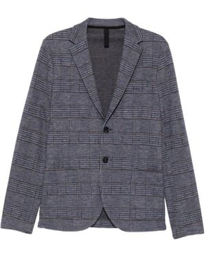 Harris Wharf London Check-Pattern Virgin Wool Jacket - Grey