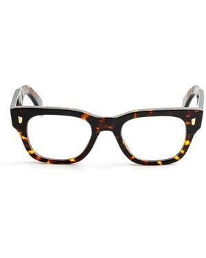Cutler and Gross Rectangle-Frame Glasses - Brown