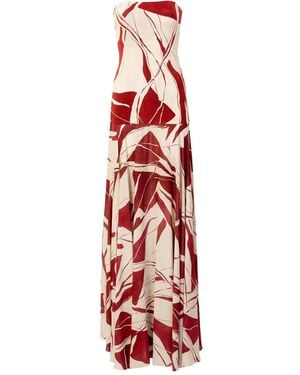 Silvia Tcherassi Muriel Strapless Maxi Dress - Red
