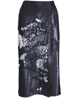 Akris Jersey-Bleistiftrock Mit Pailletten - Blau