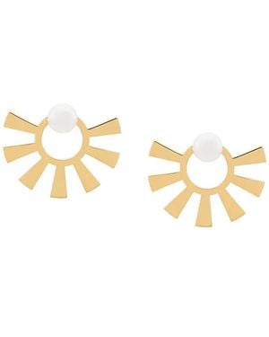 Wouters & Hendrix Technofossils Pearl Earrings - Metallic
