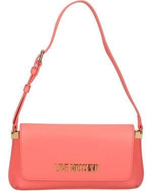 Love Moschino Logo-Lettering Shoulder Bag - Pink
