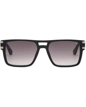Philipp Plein Logo-Plaque Square-Frame Sunglasses - Black