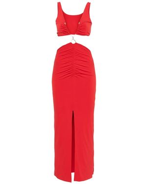Nissa Cut-Out Maxi Dress - Red