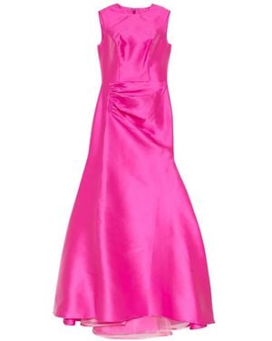Isabel Sanchis Vestido De Fiesta Fruncido Con Cola De Pez - Rosa