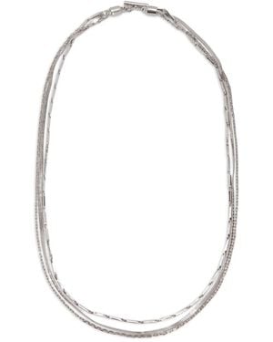Jil Sander Layered Chain Necklace - White