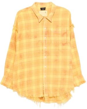 R13 Shredded Seam Drop Shirt - Yellow