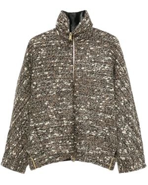 DARKPARK Zip-Up Bomber Jacket - Brown