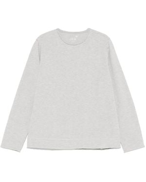 Juvia Crew-Neck Long Sleeve T-Shirt - White
