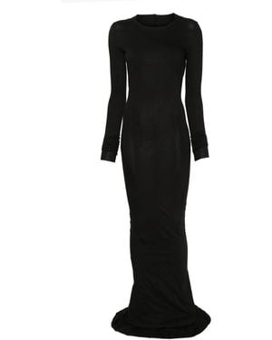 Rick Owens Long-Sleeve Maxi Dress - Black