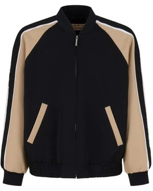 Marni Panelled Bomber Jacket - Black