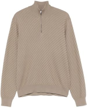 Brioni テクスチャード トップ - ナチュラル