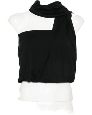 GIMAGUAS Scarf-Detail Top - Black