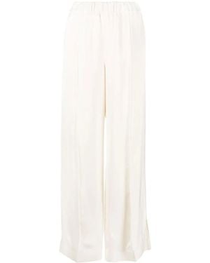 Jil Sander Wide Leg Viscose Trousers - White