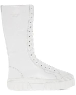 DIESEL S-Hanami Lace-Up Boots - White