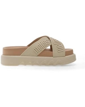 Melissa Cross M Lover Logo Sandals - Natural