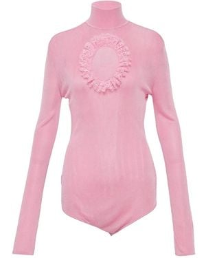 Self-Portrait X Christopher Kane Cut-Out Bodysuit - Pink