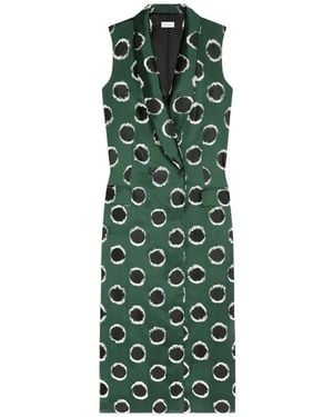 Dries Van Noten Fil Coupé Sleeveless Coat - Green