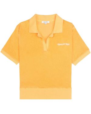 Sporty & Rich Polo Ny Tennis Club En Effet Éponge - Yellow