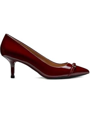 Geox Kleopy Buckle-Detail Court Shoes - Red
