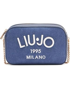Liu Jo Logo-Embroidered Crossbody Bag - Blue
