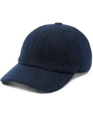 Fedeli Cashmere Baseball Cap - Blue