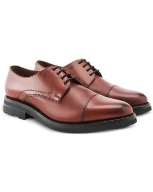 Lottusse Prime Cap-Toe Derby Shoes - Brown