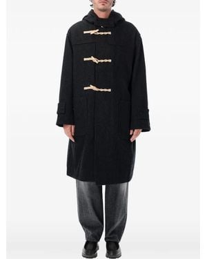 Nanamica Toggle-Fastening Hooded Duffle Coat - Black
