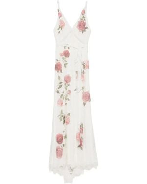 Alice + Olivia Floral-Print Maxi Dress - White