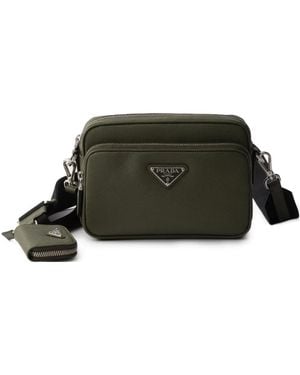 Prada Saffiano Leather Shoulder Bag - Green